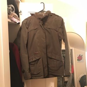 Aigle olive green Gore-Tex rain jacket
